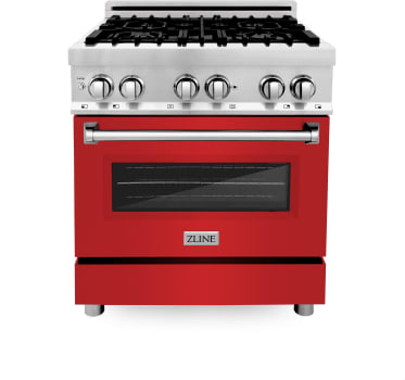 ZLINE RARM30 - 30 Inch Dual Fuel Range with Red Matte Door