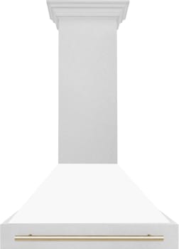 ZLINE Autograph Edition 8654SNZWM36G - DuraSnow Stainless Steel with Gold Handle