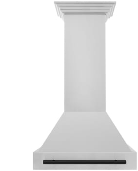 ZLINE Autograph Edition 8654STZ30MB - ZLINE Autograph Edition 30 in. Stainless Steel Range Hood with Stainless Steel Shell and Matte Black Handle front. 30 Inch Wall Mount Range Hood