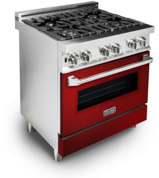 ZLINE RARG30 - 30 Inch Professional Dual Fuel Range with Red Gloss Door