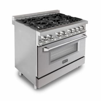 ZLINE RASN36 - 36 Inch Dual Fuel - Gas Range/Electric Oven - Snow Stainless