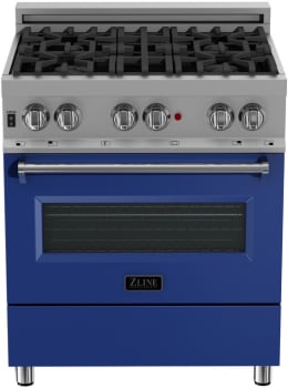 ZLINE RASBM30 - Professional DuraSnow® Dual Fuel Range with Blue Matte Door