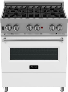 ZLINE RASWM30 - Professional DuraSnow® Dual Fuel Range - White Matte