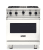 Pure White with Brushed Stainless Trim - NG