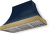 Indigo with Antique Brass Trim