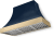 Indigo with Brushed Brass Trim