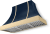 Indigo with Polished Brass Trim