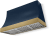 Indigo with Antique Brass Trim