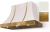 White, Antique Brass Trim
