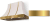 White, Brushed Brass Trim