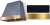 Gloss Black, Brushed Brass Trim