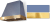 Carnaby Blue, Polished Brass Trim