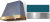 Salcombe Blue, Brushed Nickel Trim