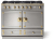 Stainless Steel - SS Trim, Polished Brass Accents & Polished Brass Rails