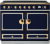 Goodwood Blue with Stainless Steel & Polished Brass Trim