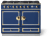 Royal Blue - SS Trim, Polished Brass Accents & Polished Brass Rails