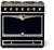 Gloss Black - SS Trim, Polished Brass Accents & Polished Brass Rails