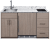 Dust Brown, Left Side Sink, ADA Compliant