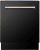 Black Stainless Steel with Gold Accents