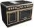 Glossy Black with Brushed Brass Trim