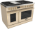 Glossy Ivory with Brushed Brass Trim