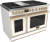 Glossy White with Brushed Brass Trim