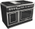 Glossy Black with Chrome & Brushed Stainless Trim