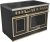 Glossy Black with Brushed Brass Trim