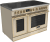 Glossy Ivory with Brushed Brass Trim