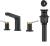 Spot-Free Brushed Brass / Matte Black