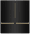 Black Stainless Steel with Champagne Bronze Handles