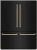 Black Stainless Steel with Champagne Bronze Handles