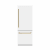 White Matte with Champagne Bronze Accents