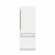 White Matte with Polished Gold Accents