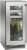 Stainless Steel Glass Door, Hinged Left, Outside, Lock Factory Installed