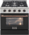 Black Oven Door - Black Knobs, Rose Gold Handle & Ring / NG