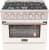 White Oven Door - White Knobs, Rose Gold Handle & Ring / NG