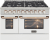 White Oven Door - White Knobs, Gold Handle & Ring / NG
