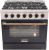 Black Oven Door - Black Knobs, Gold Handle & Ring / LP