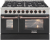 Black Oven Door - Black Knobs, Rose Gold Handle & Ring / LP