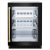 Black Stainless Steel Glass Door, Polished Gold Handle