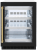 Black Matte Glass Door, Polished Gold Handle