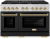 Black Matte Doors with Polished Gold Accents