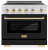 Black Matte Door and Polished Gold Accents