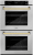 Satin Stainless Steel with Polished Gold Handles