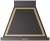 Glossy Black, Brass Trim
