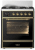 Glossy Black; Brass; Natural Gas