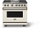 Pure White with Brushed Brass Trim, Natural Gas