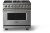 Stainless Steel with Brushed Brass Trim, Natural Gas