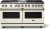 Pure White with Brushed Brass Trim, Natural Gas
